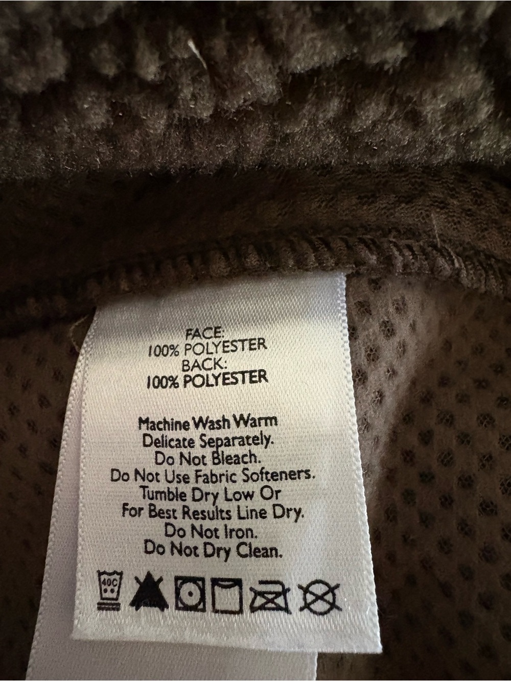 Eddie Bauer Olive Green Sherpa Fleece Vest - Picture 4 of 5